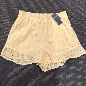 Hollister Yellow Eyelet Shorts